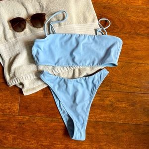 Pacsun blue high cut bikini
